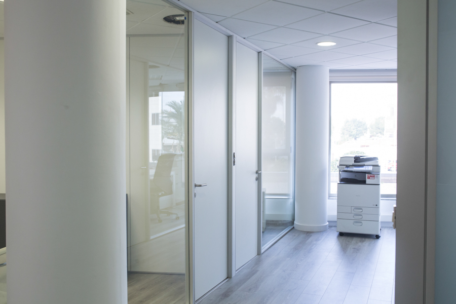 Separación de oficina doble vidrio seguridad