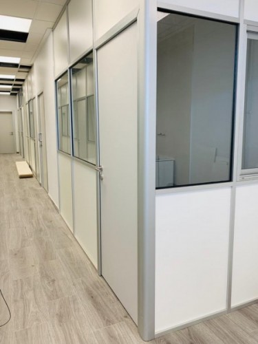 Mampara Monopanel gris