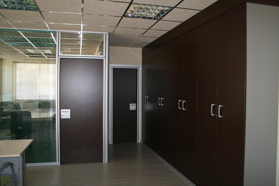 Tabique armario en melamina wengue