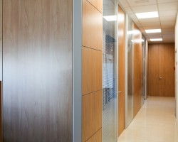 Mampara de oficina mixta con modulos ciegos apaisados y vidrio doble en Pozosur de Aguilas-03