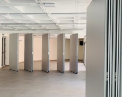 Tabique móvil monodireccional acústico beig