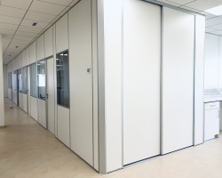 Mampara de oficina bipanel mixta con vidrio-01